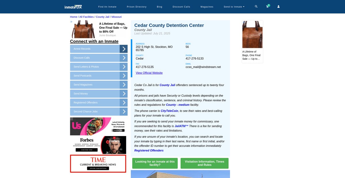 Preview of inmateaid.com