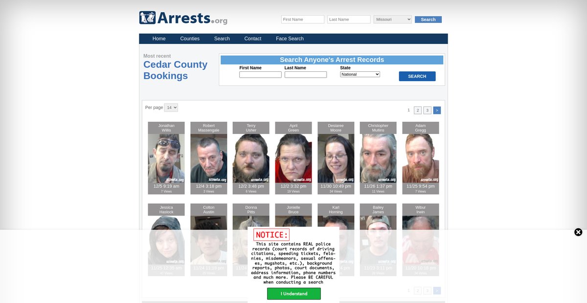 Preview of missouri.arrests.org