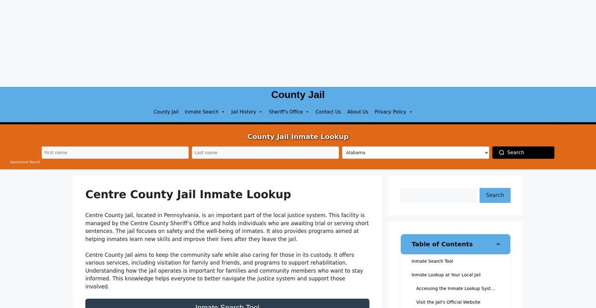 Preview of centre.countyjail.org