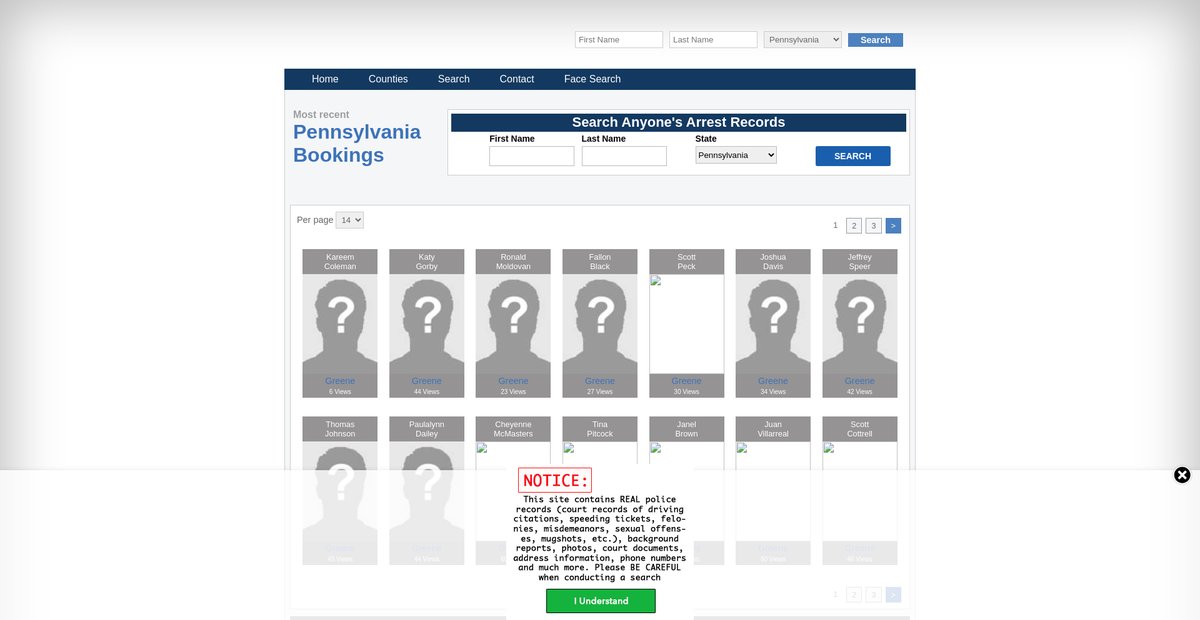 Preview of pennsylvania.arrests.org