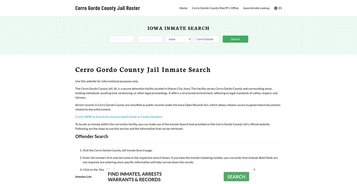 Preview of cerrogordocountyjail.org