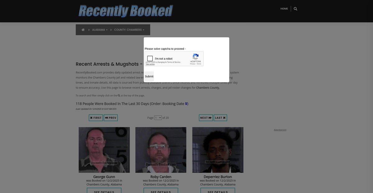 Preview of recentlybooked.com