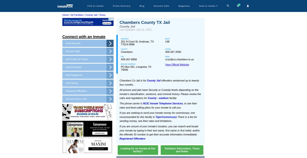 Preview of inmateaid.com