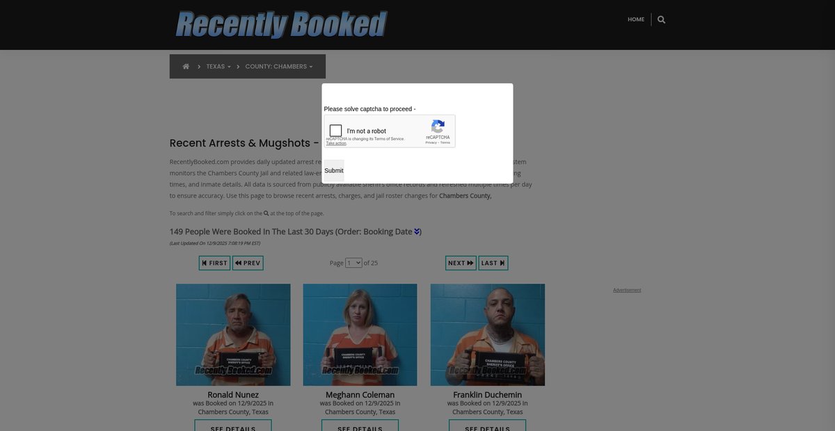 Preview of recentlybooked.com