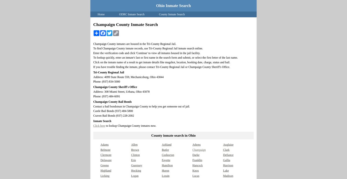 Preview of inmatesearchohio.org