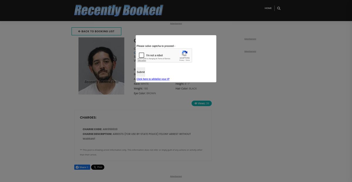 Preview of recentlybooked.com