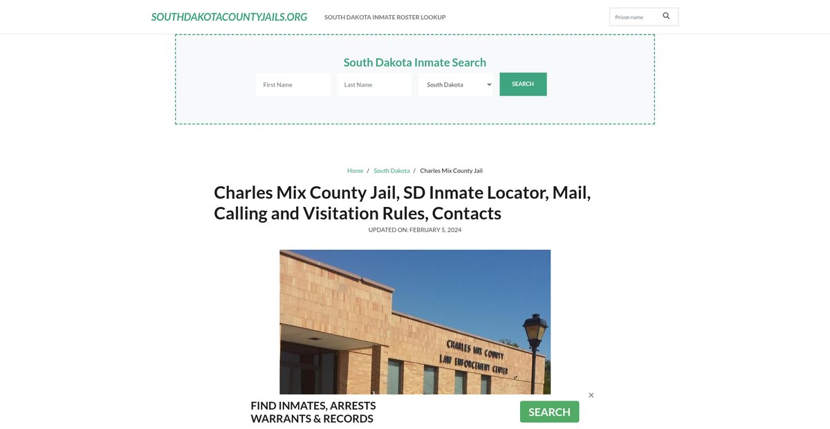 Preview of southdakotacountyjails.org