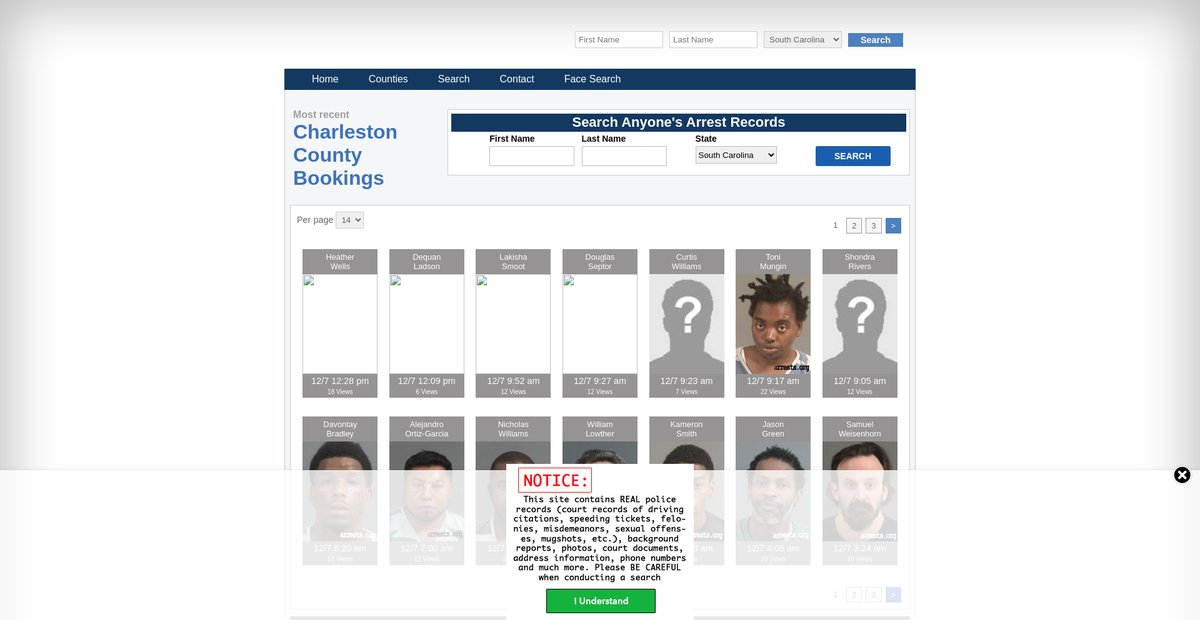 Preview of southcarolina.arrests.org