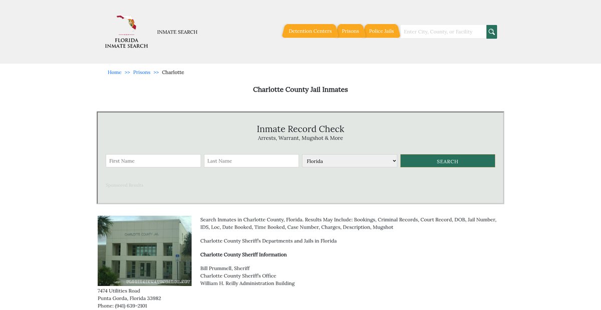 Preview of floridainmatesearch.net
