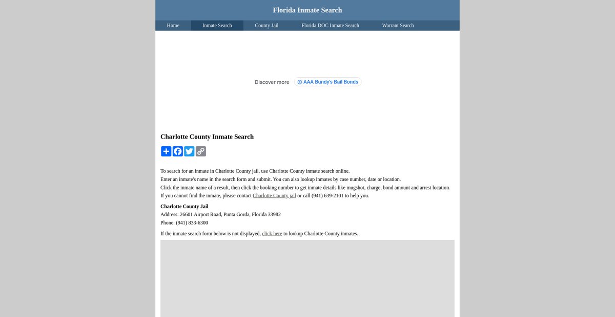 Preview of inmatesearchflorida.org