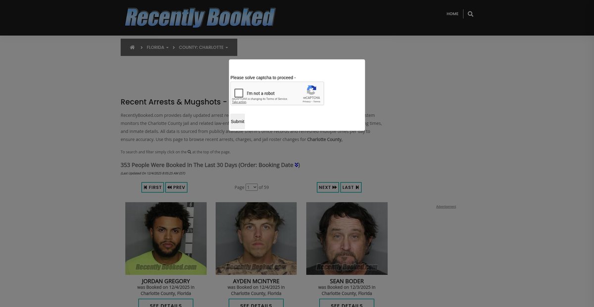 Preview of recentlybooked.com