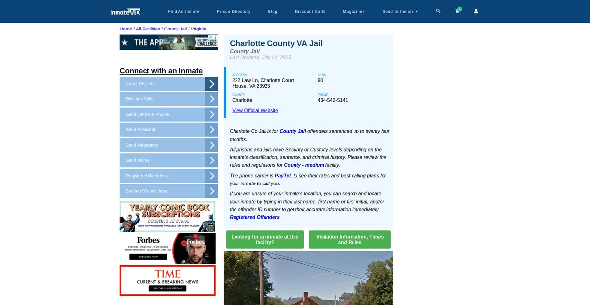 Preview of inmateaid.com