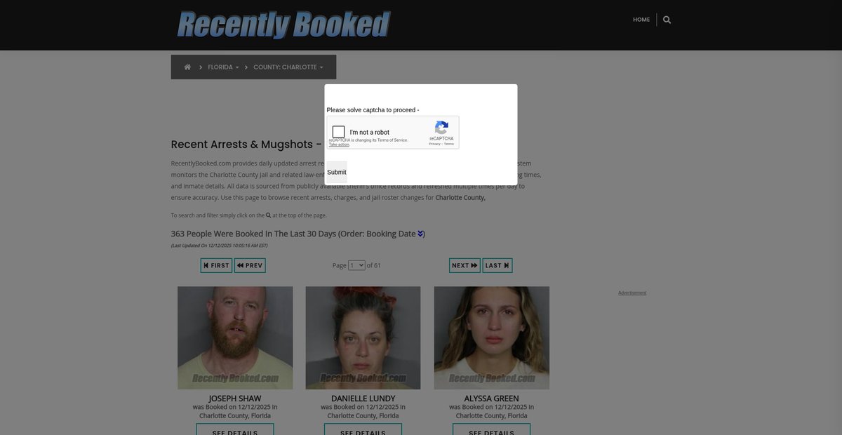 Preview of recentlybooked.com