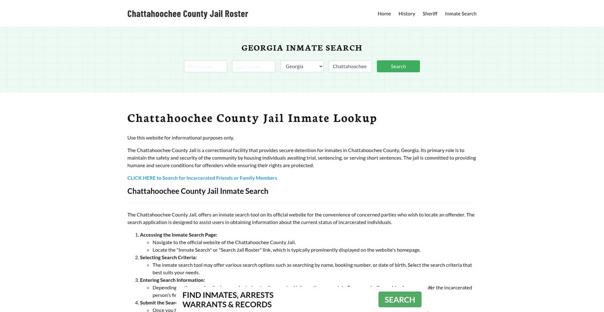Preview of chattahoocheecountyjail.org