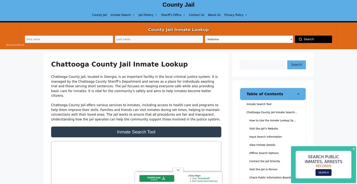 Preview of chattooga.countyjail.org
