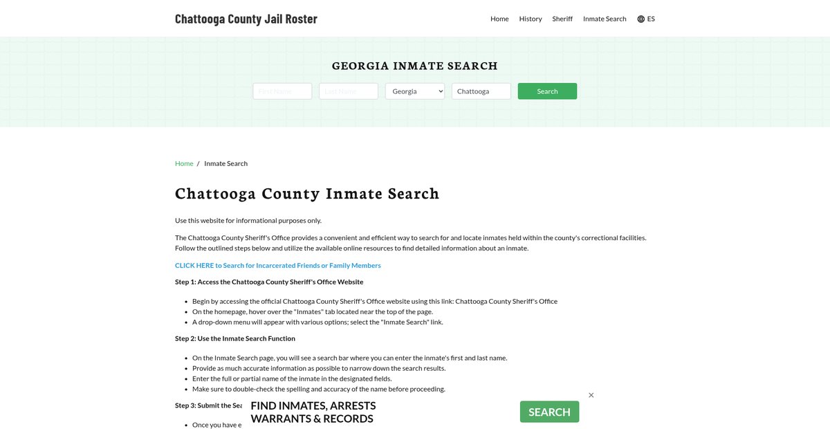 Preview of chattoogacountyjail.org