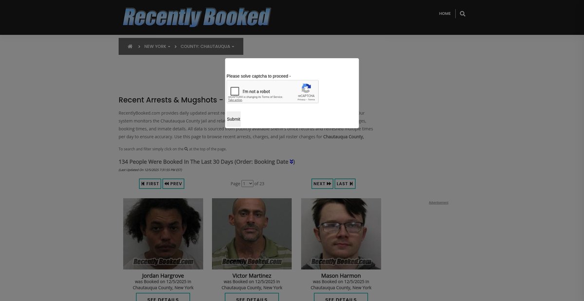 Preview of recentlybooked.com