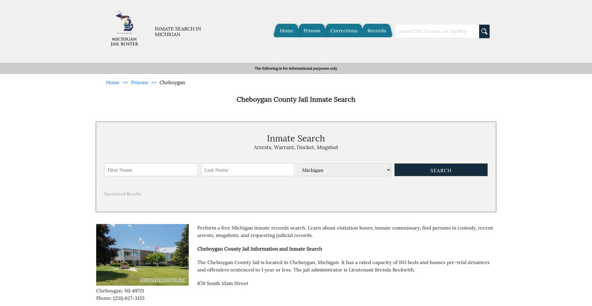 Preview of michiganjailroster.com
