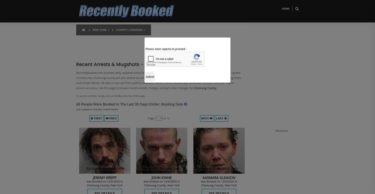 Preview of recentlybooked.com