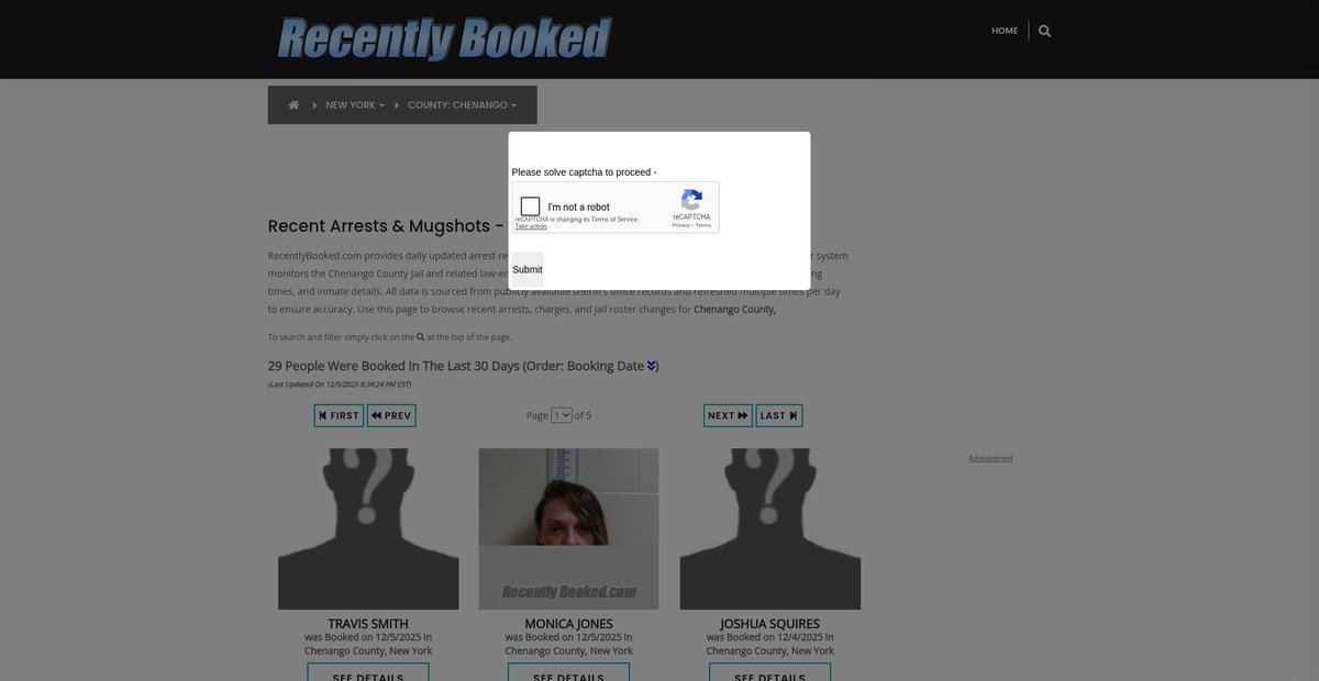 Preview of recentlybooked.com