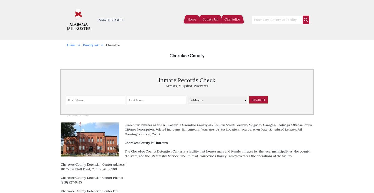 Preview of alabamajailroster.com