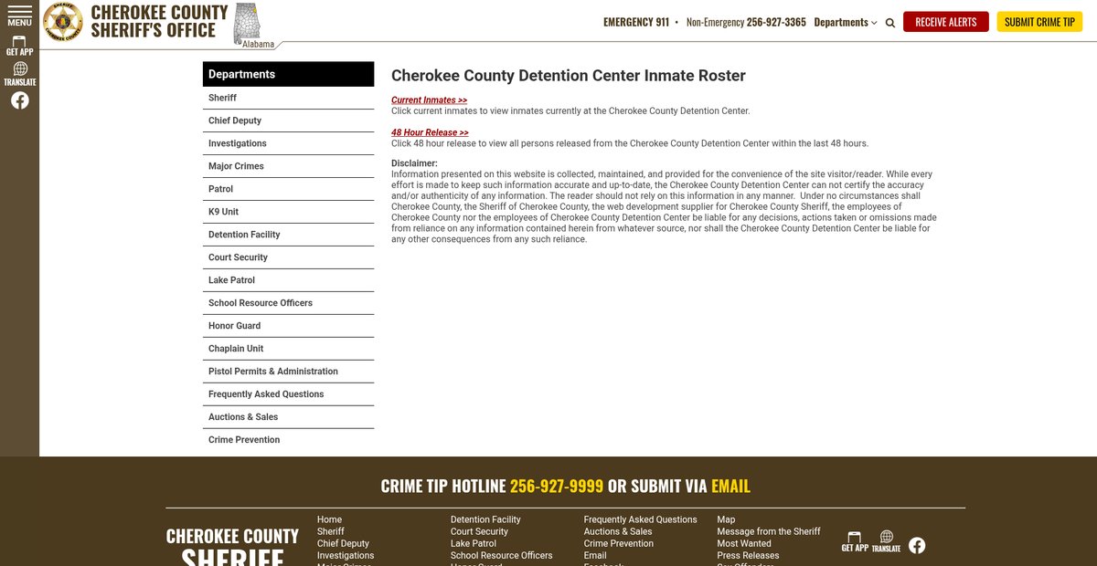 Preview of cherokeecountyalsheriff.com