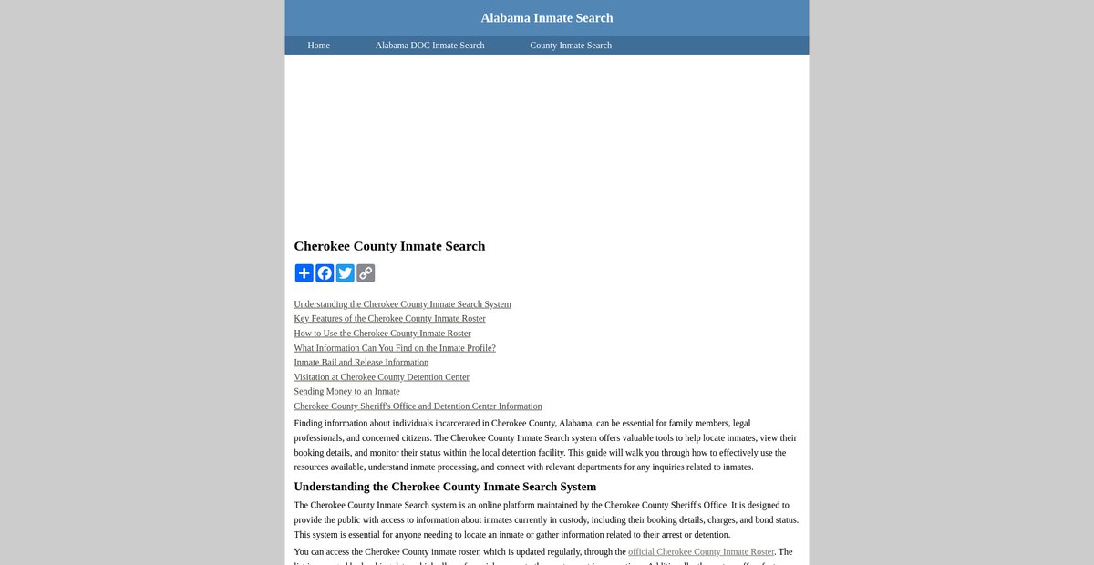 Preview of inmatesearchalabama.org