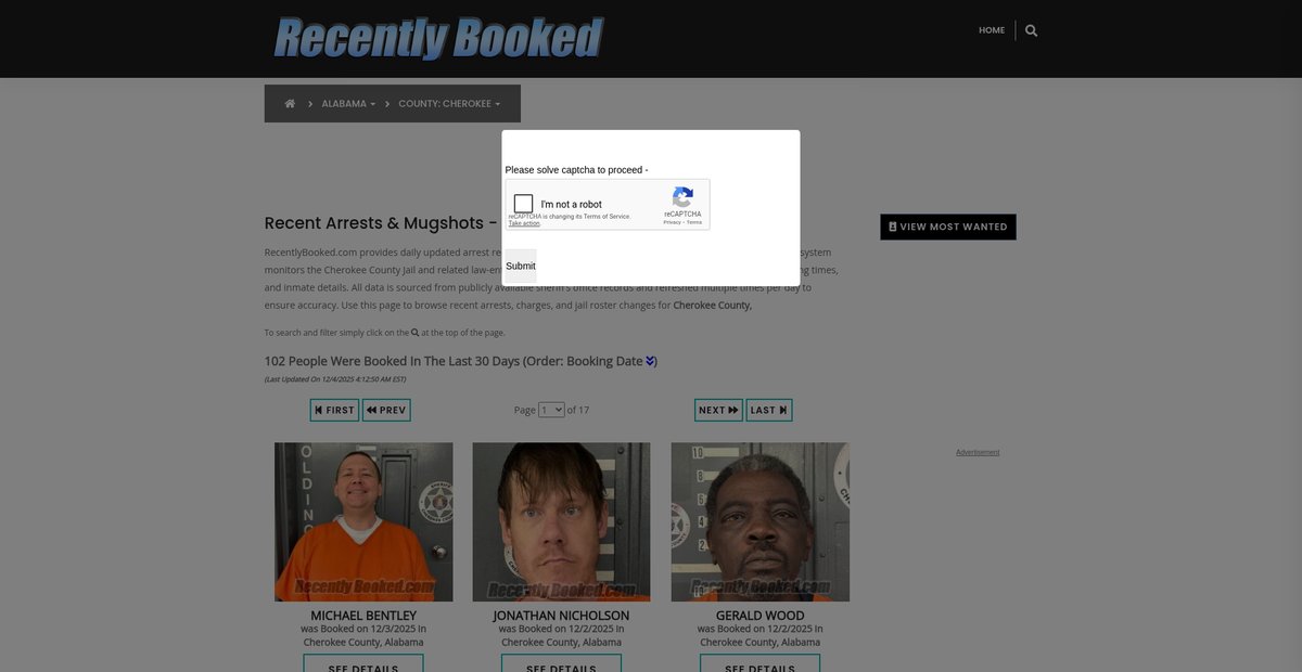Preview of recentlybooked.com