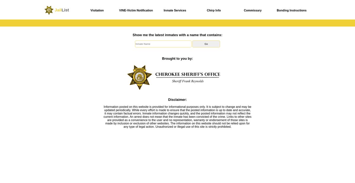 Preview of sheriff.cherokeecountyga.gov