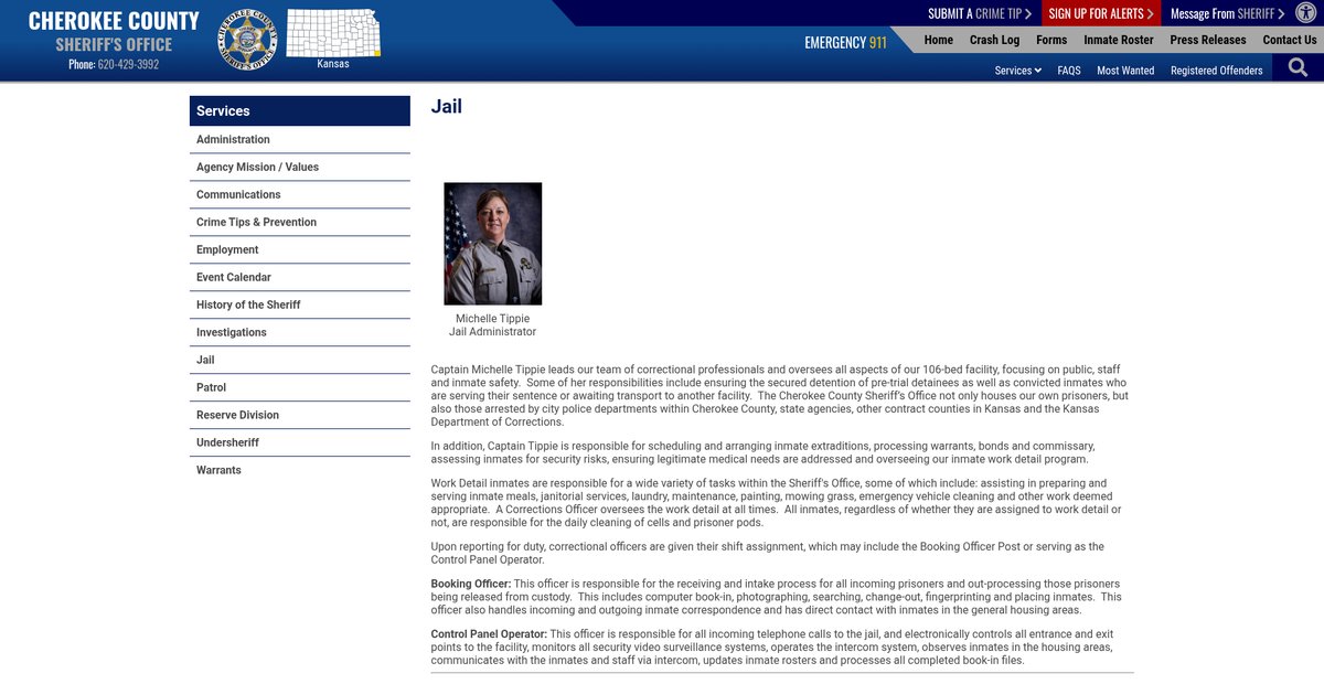 Preview of cherokeecountykssheriff.com