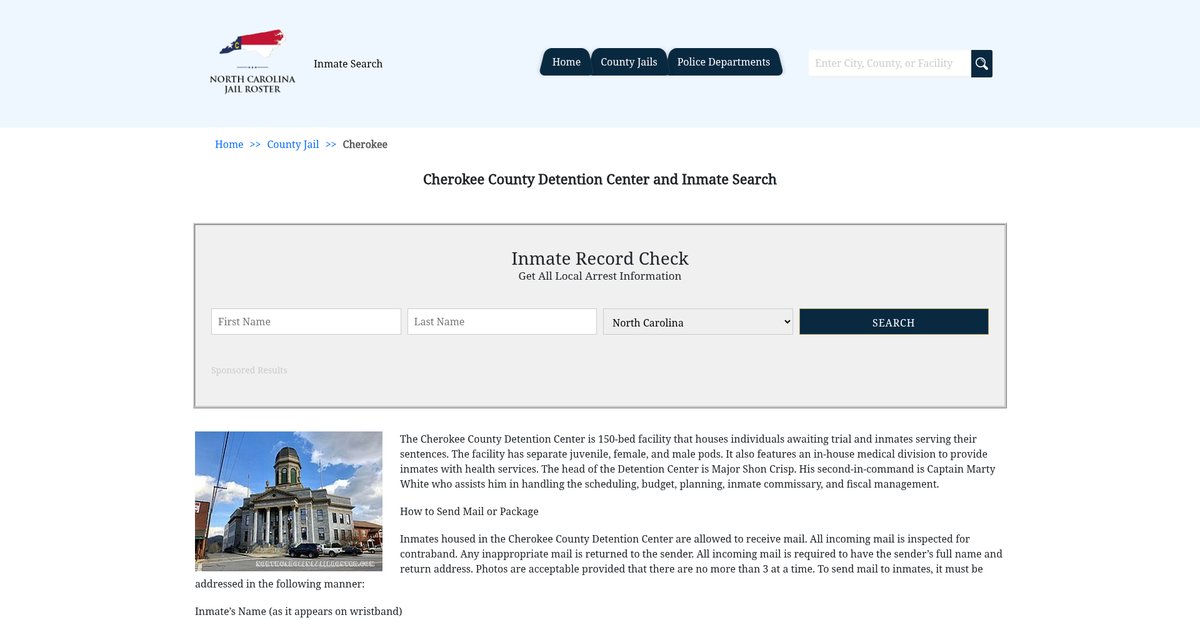Preview of northcarolinajailroster.com