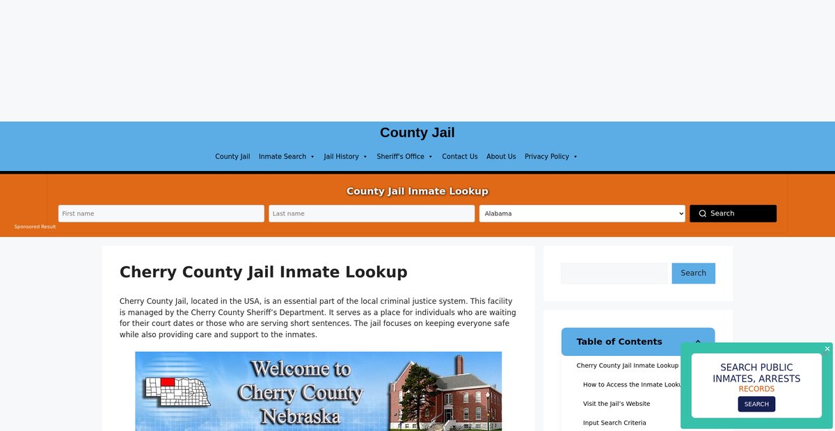 Preview of cherry.countyjail.org