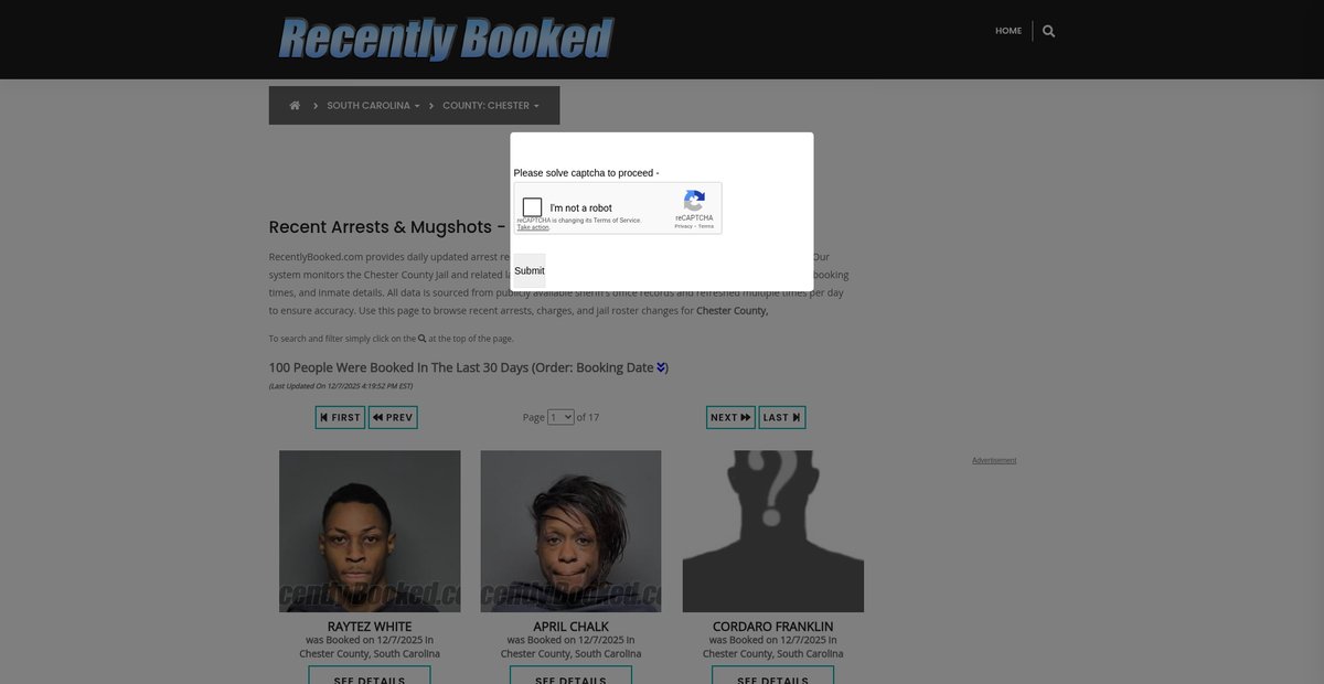 Preview of recentlybooked.com