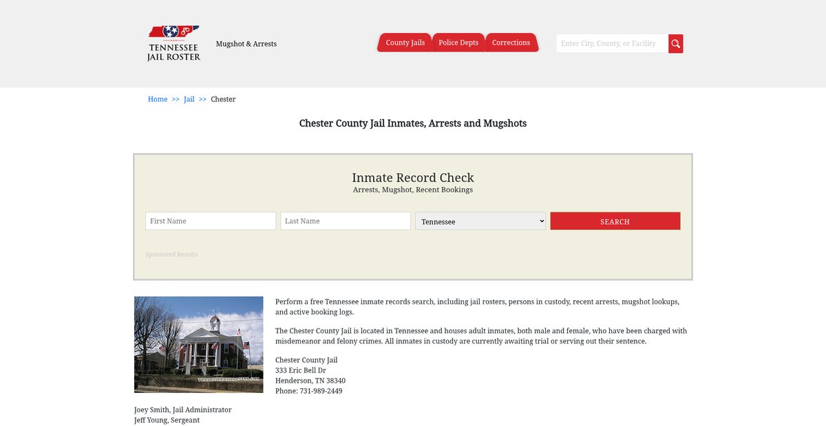 Preview of tennesseejailroster.com