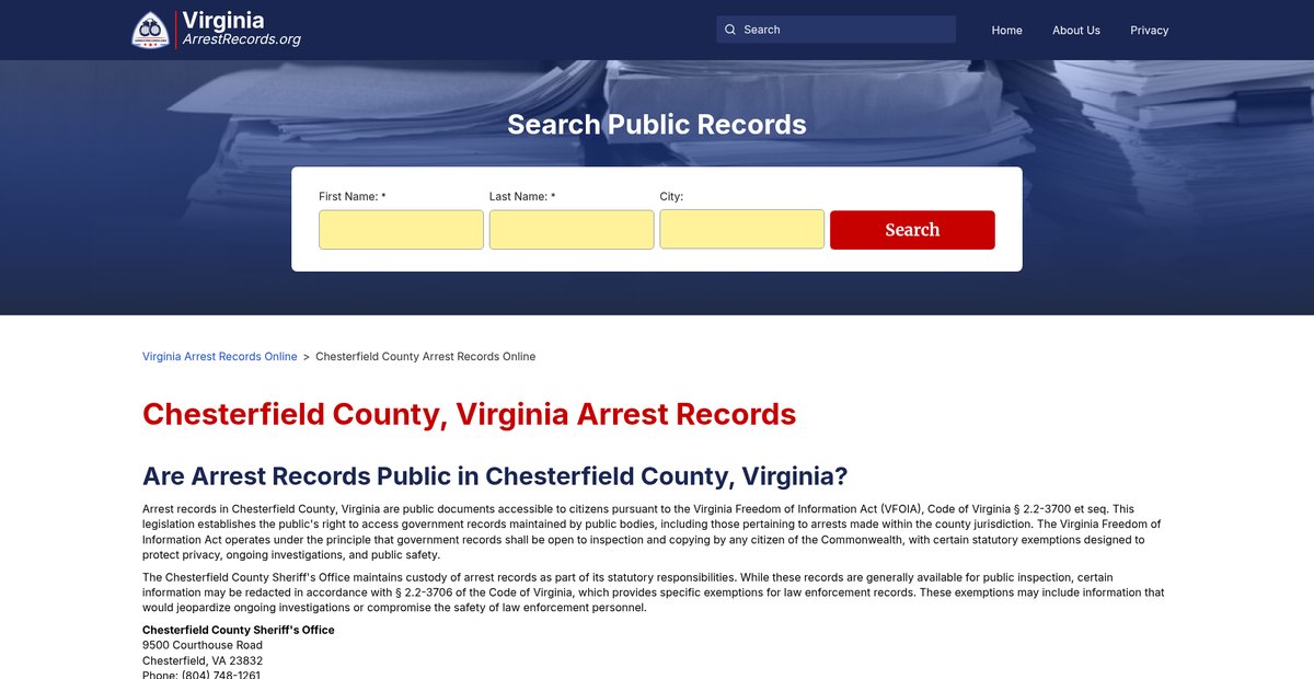 Preview of virginiaarrestrecords.org
