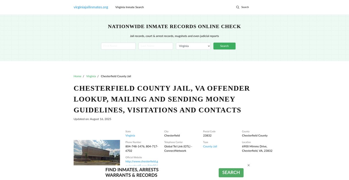 Preview of virginiajailinmates.org