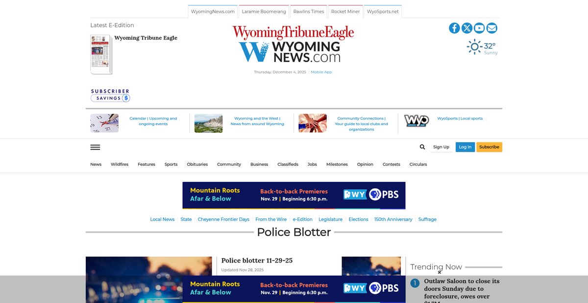 Preview of wyomingnews.com