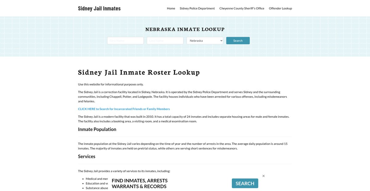 Preview of sidneyjail.org