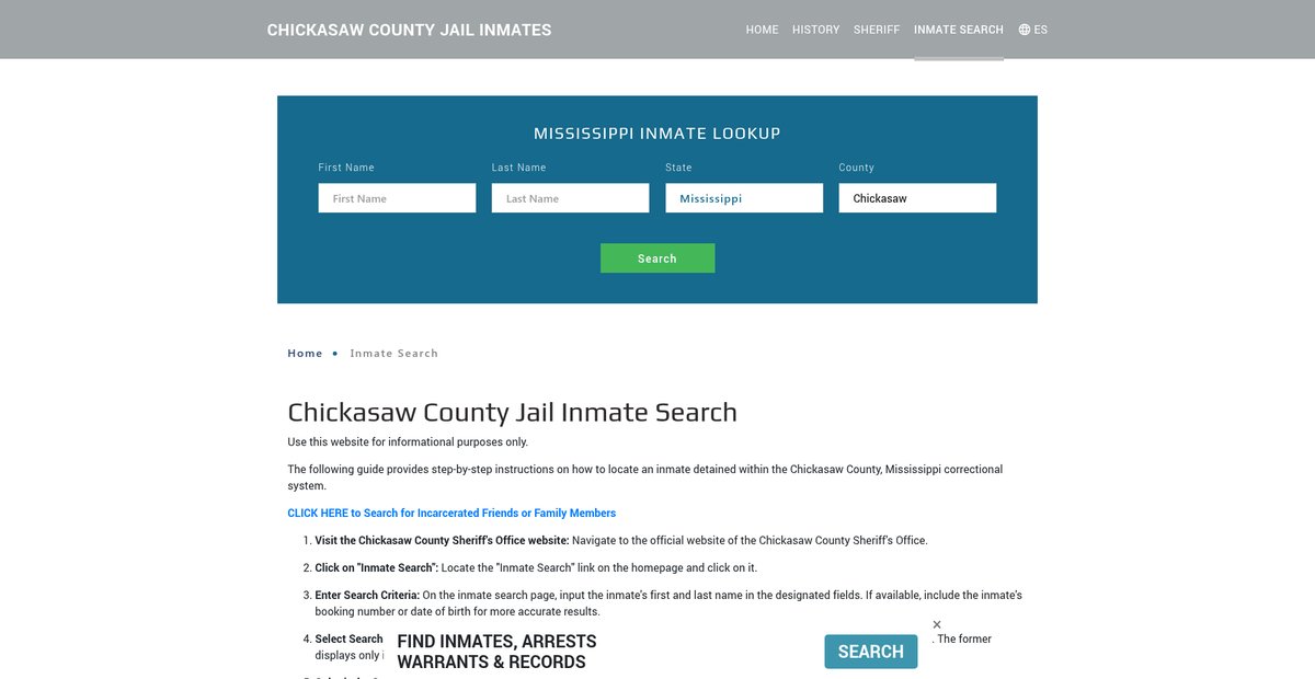 Preview of chickasawjailroster.org