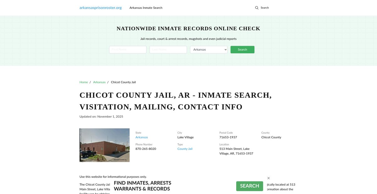 Preview of arkansasprisonroster.org