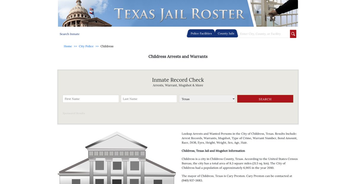 Preview of texasjailroster.com