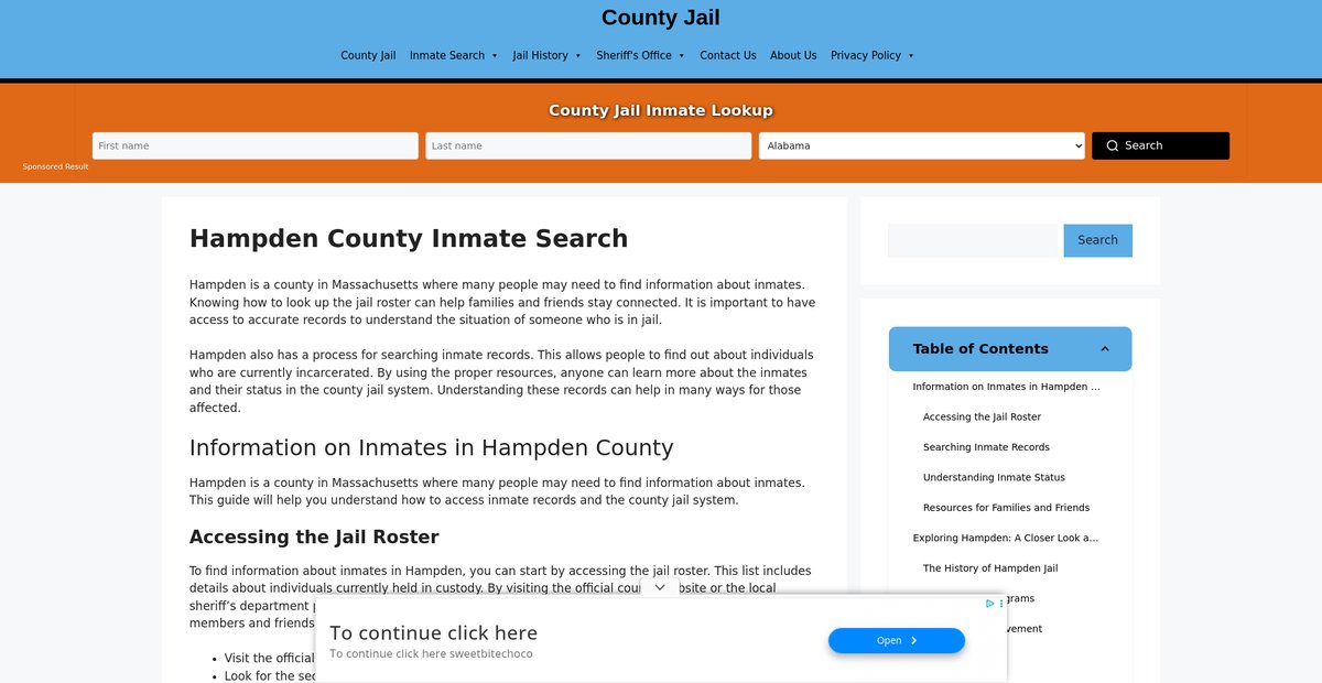 Preview of chippewa.countyjail.org