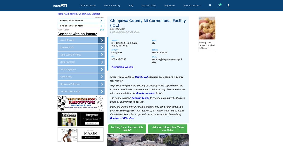 Preview of inmateaid.com