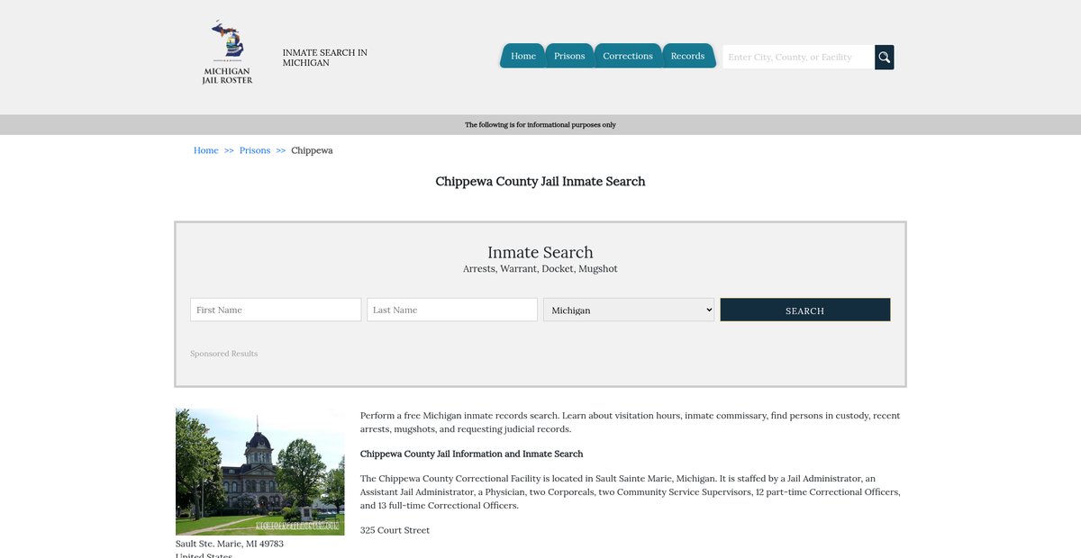 Preview of michiganjailroster.com