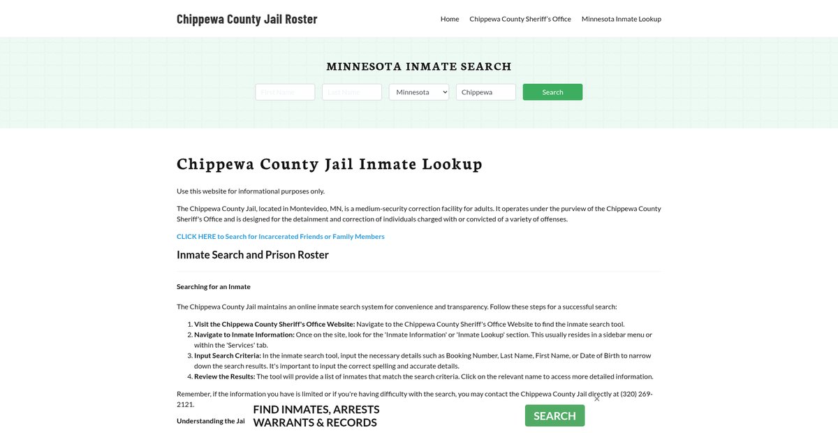 Preview of chippewacountyjail.org