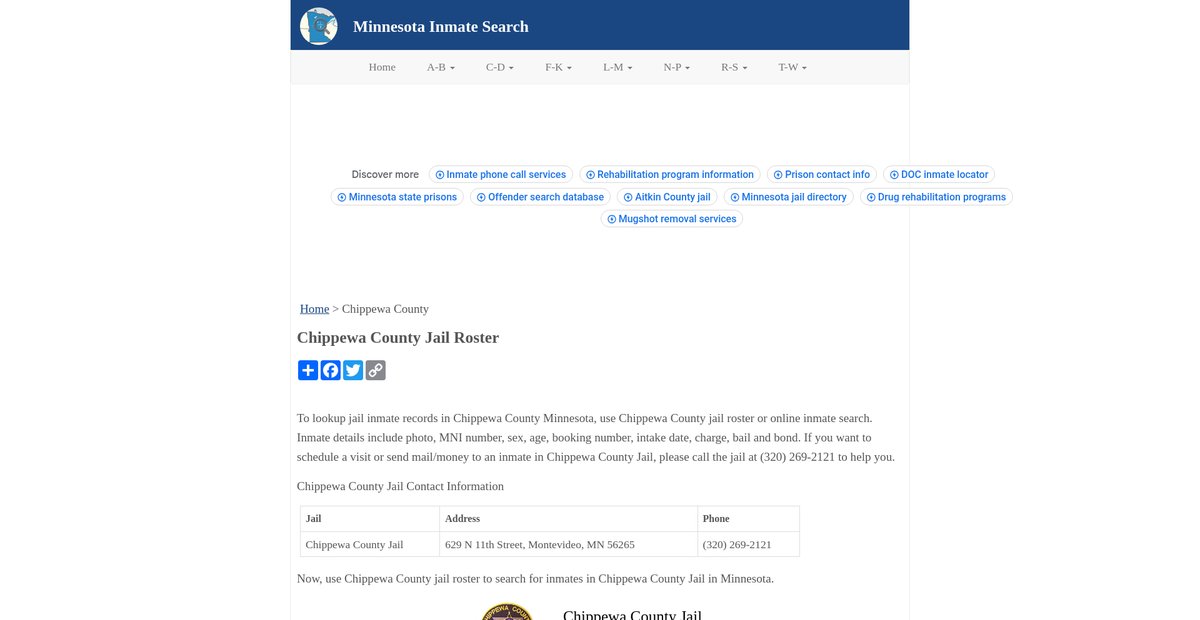 Preview of inmatesearchmn.org
