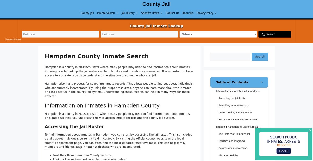 Preview of chippewa.countyjail.org
