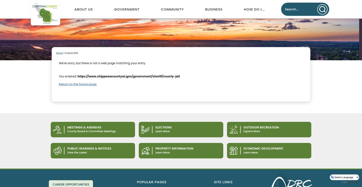 Preview of chippewacountywi.gov