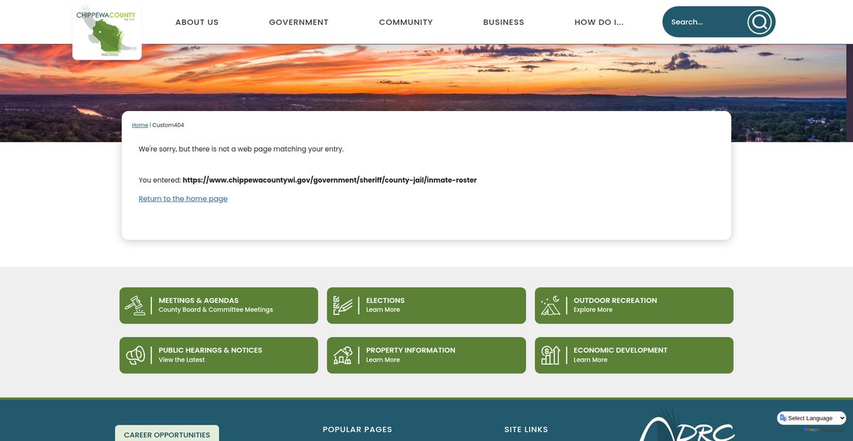 Preview of chippewacountywi.gov