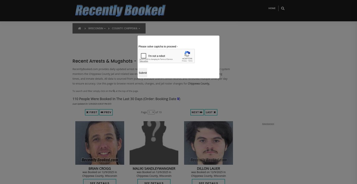 Preview of recentlybooked.com